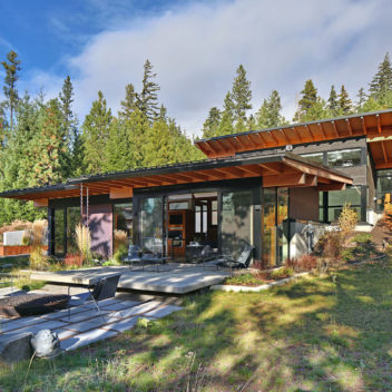 Exterior photo for modern custom home in Nelson Preserve neighborhood of Suncadia Washington