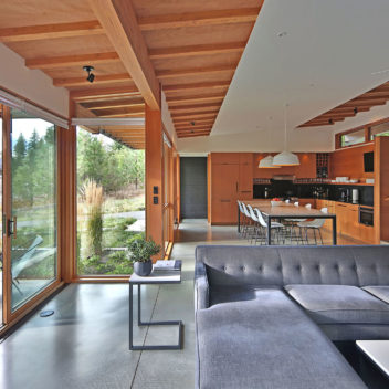 Interior photo for modern custom home in Nelson Preserve neighborhood of Suncadia Washington