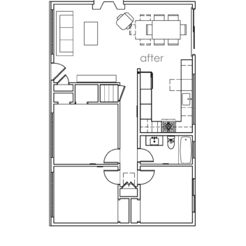Floor plans of Madrona remodel project in Seattle, WA